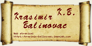 Krasimir Balinovac vizit kartica